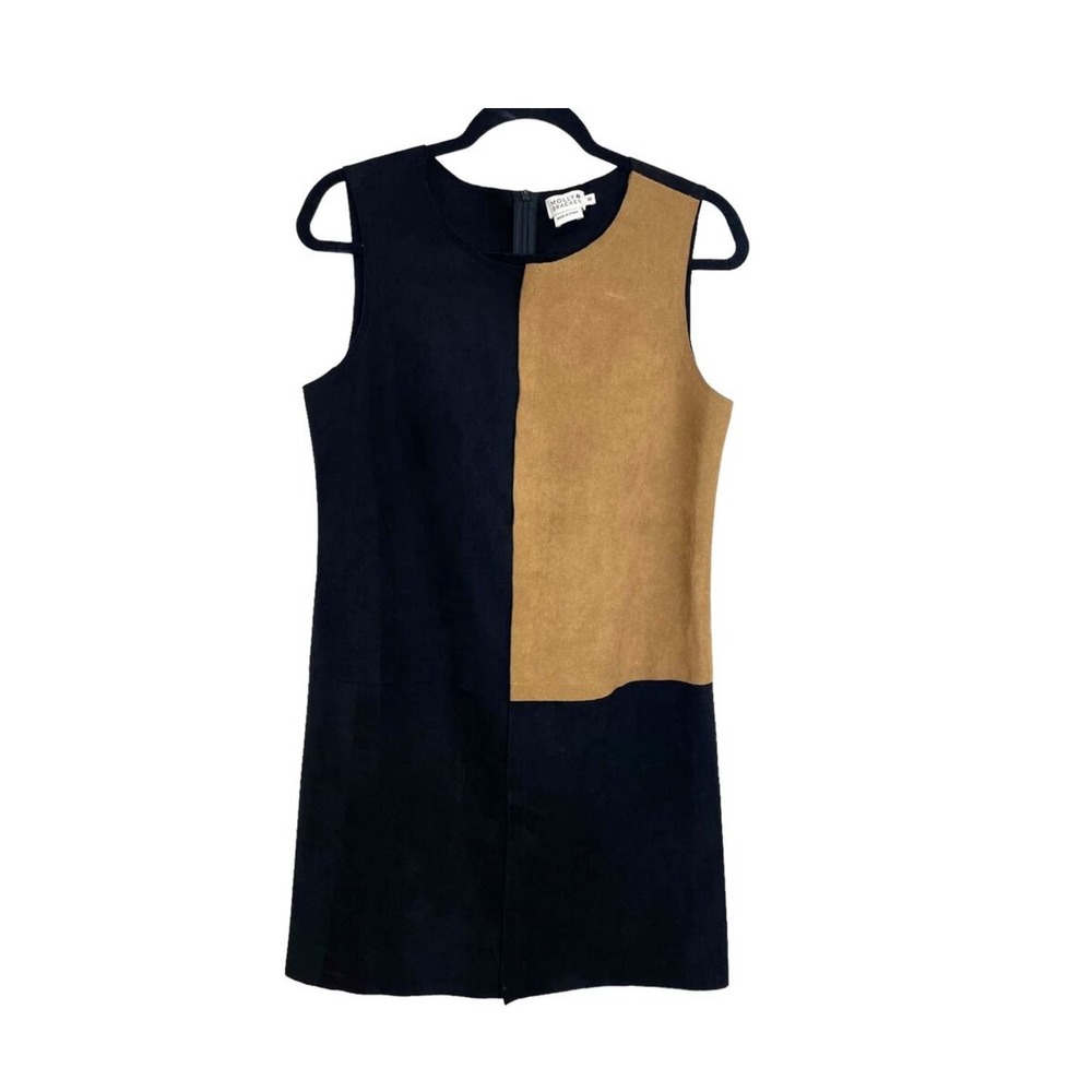 Molly Bracken Color Block Suede Dress